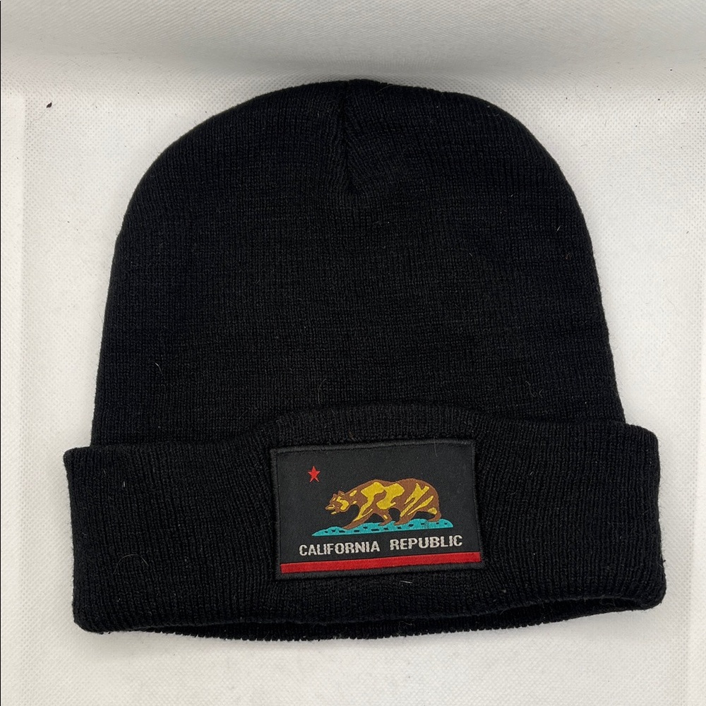 Black California Republic Beanie Hat